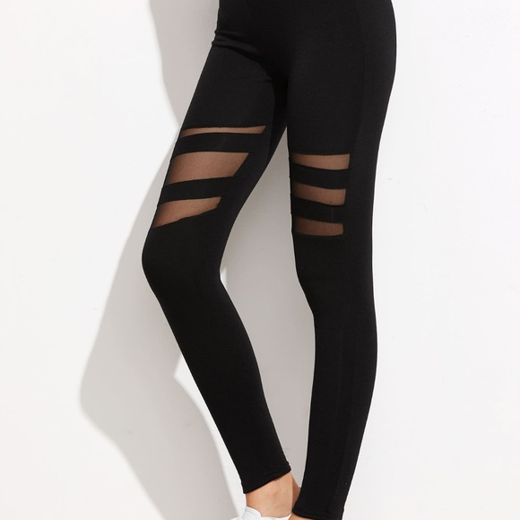 Mesh Insert Leggings - Picture 4 of 4